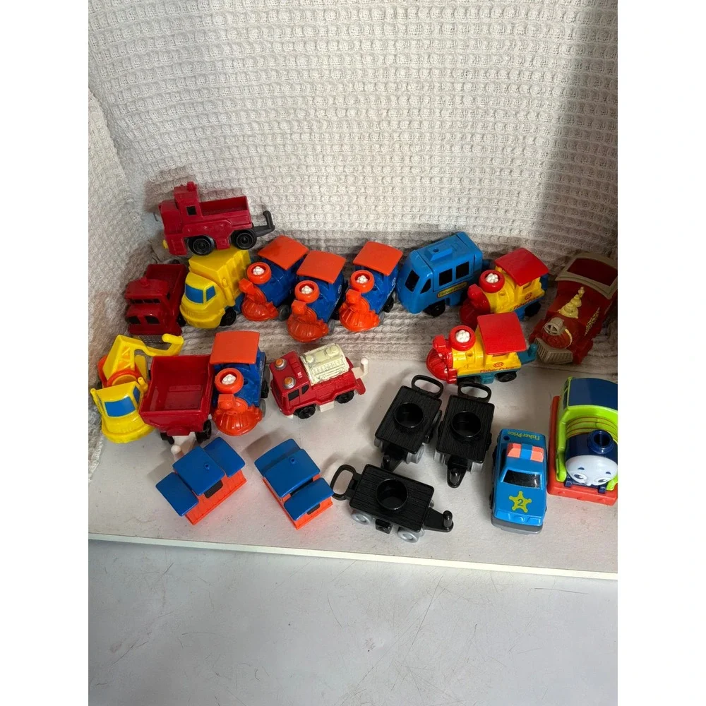 Vintage Kids Fisher-Price Train Car Vehicle Lot 19pc Multi